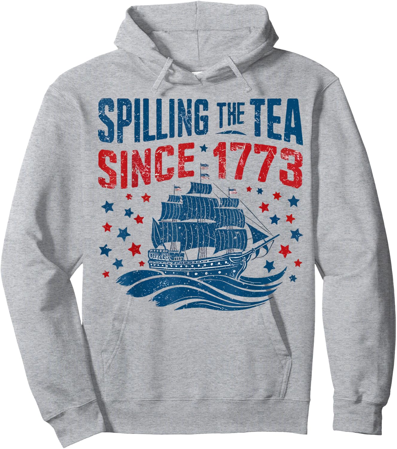 Funny 4th Of July Spilling The Tea Since 1773 Fourth of July Men Hoodie - Hoodie | Ash