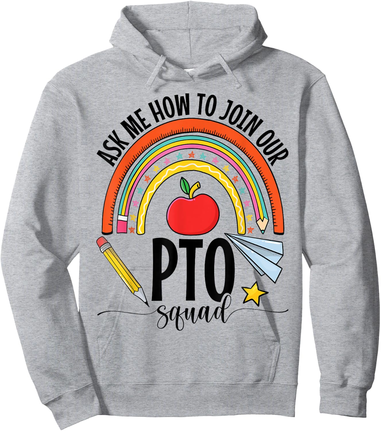 PTO Crew Parent Teacher Organization Parent School Volunteer Women Girls Kids Hoodie - Hoodie | Ash