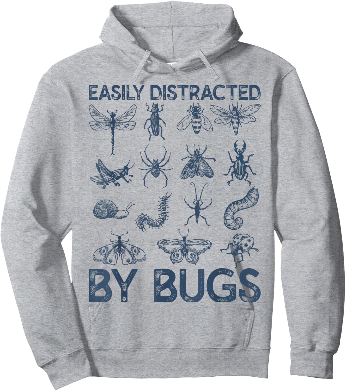 Funny Easily Distracted By Bugs Teacher Entomologist Hoodie - Hoodie | Ash