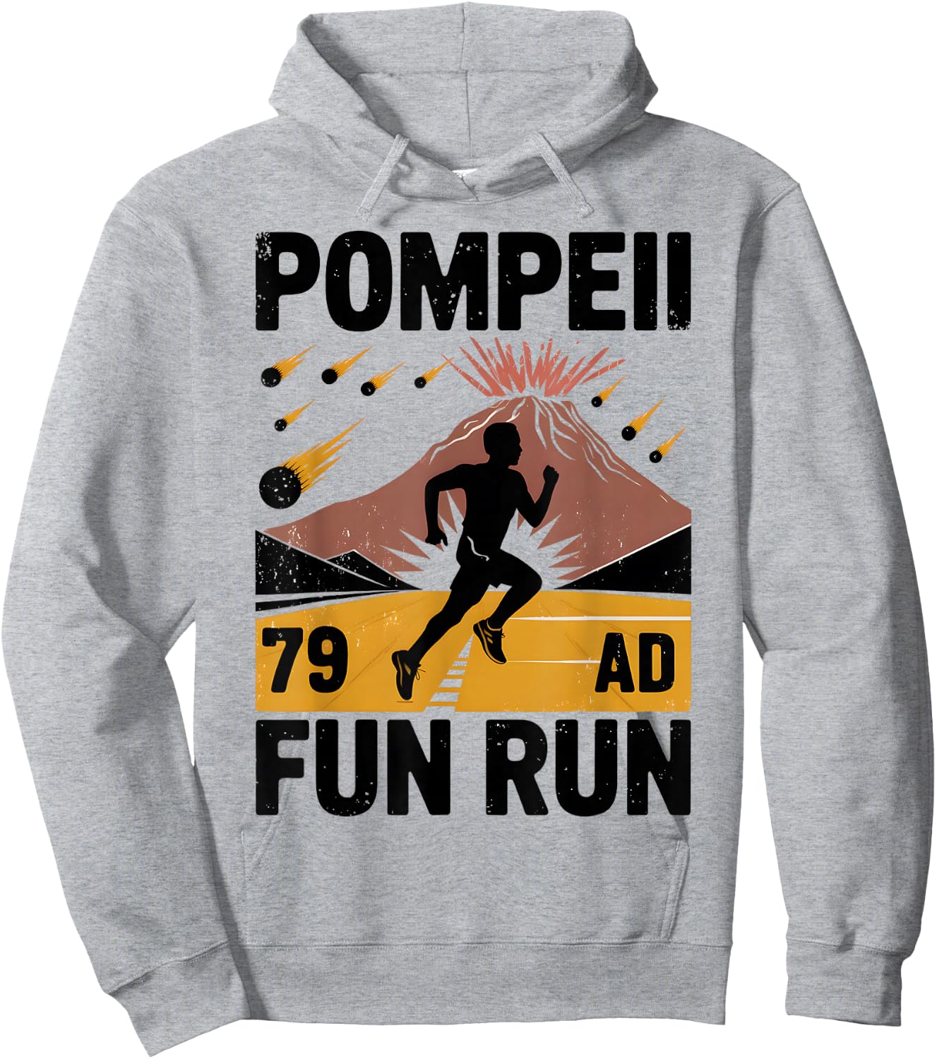 Pompeii Fun Run Geography Volcanologist Volcanology Hoodie - Hoodie | Ash