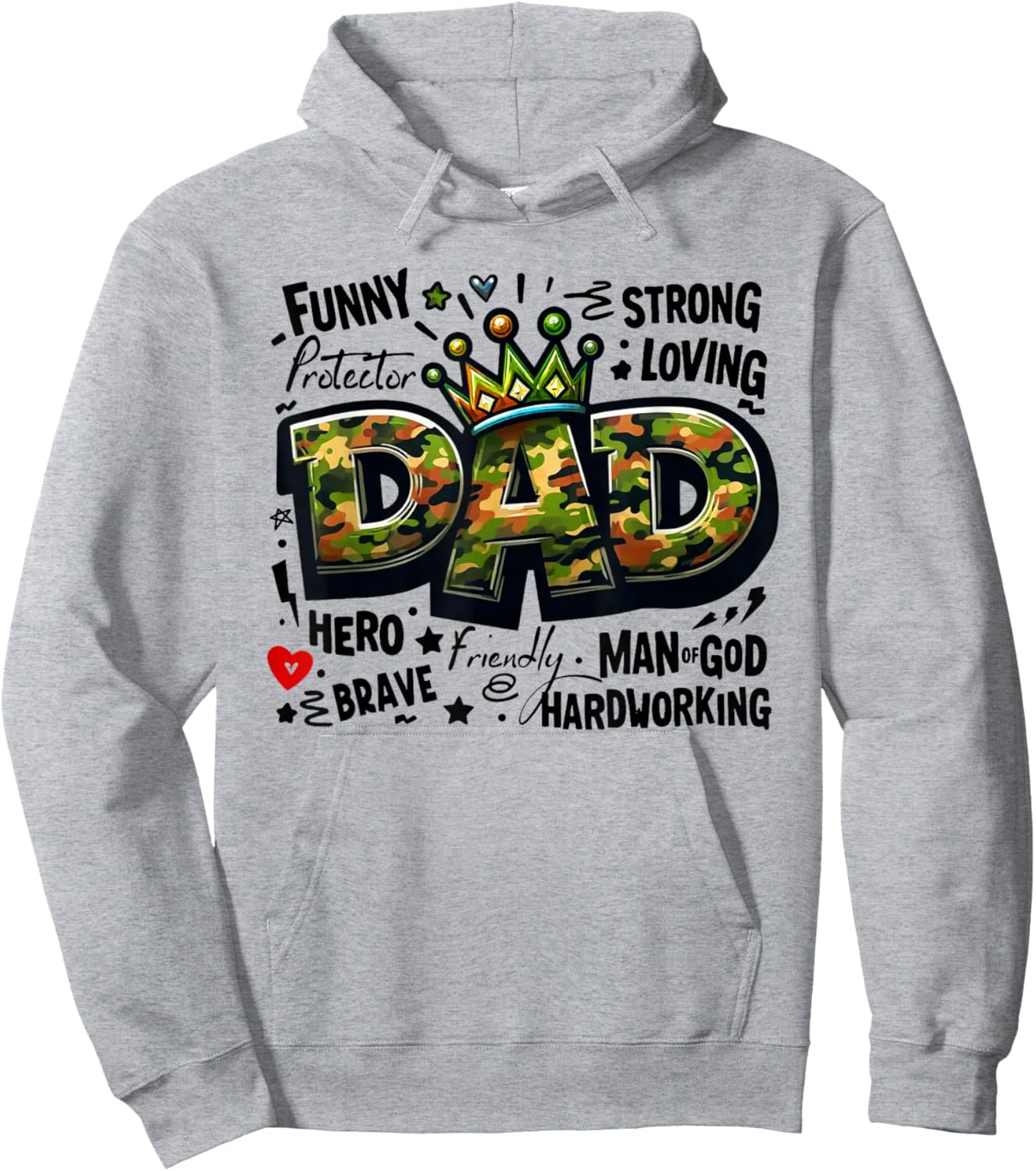 Fathers Day Funny Dad Graffiti Hoodie - Hoodie | Ash