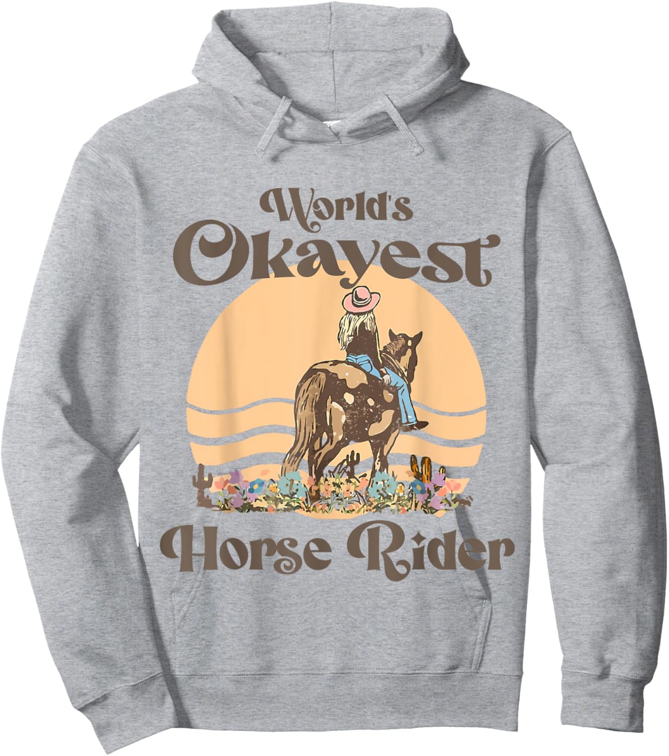 Funny Horse Riding Quote World's Okayest Horse Rider Cool Hoodie - Hoodie | Ash