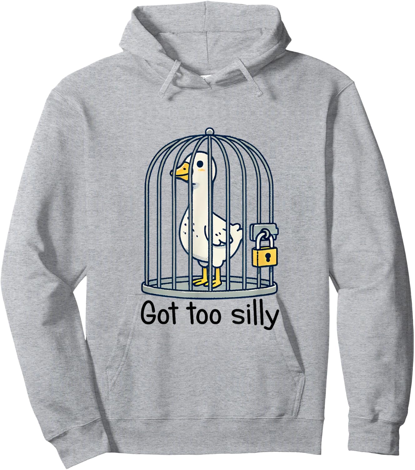Funny Got Too Silly-Goose Meme Cute Goose Aesthetic Trendy Hoodie - Hoodie | Ash