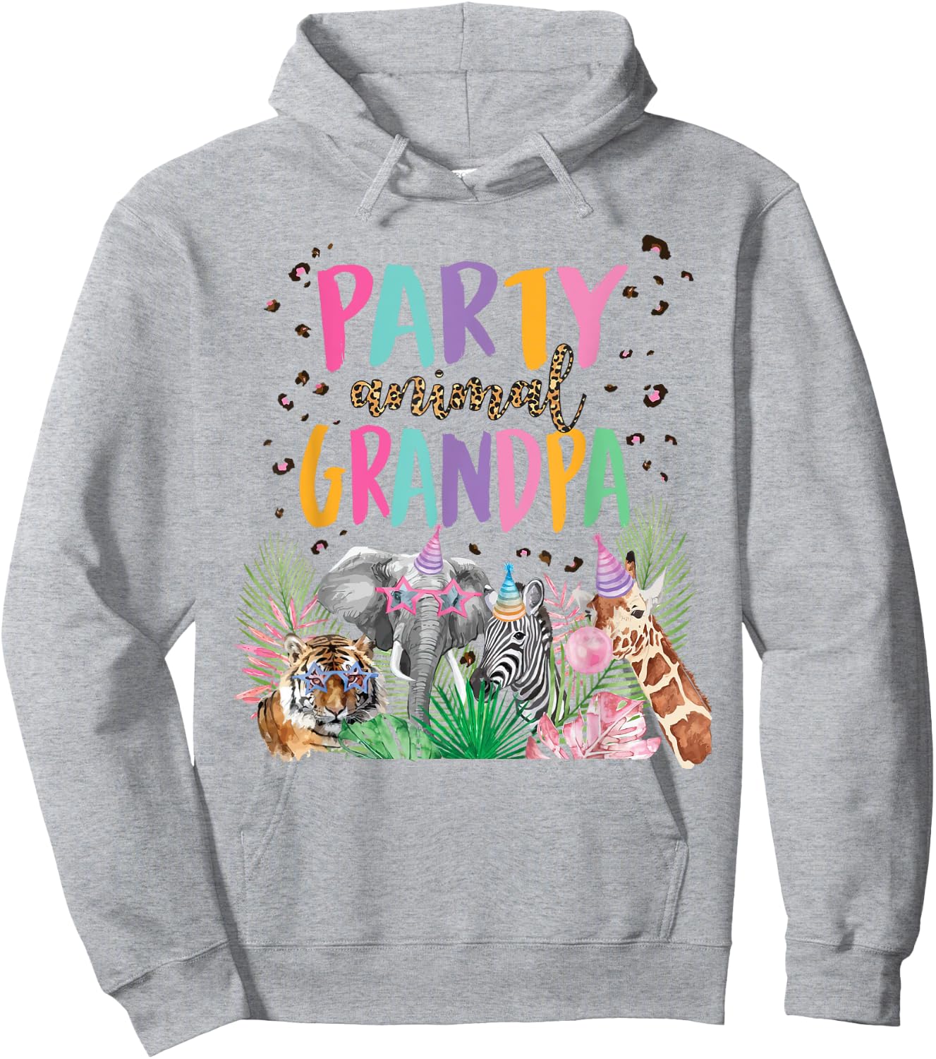 Grandpa Of The Birthday Boy Girl Zoo Theme Animal Party Hoodie - Hoodie | Ash