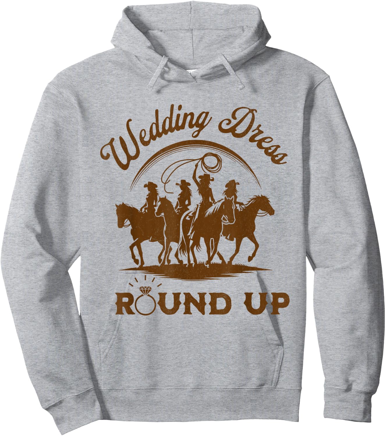 Country Western Wedding Dress Shopping Shirt Bridal Party Women Hoodie - Hoodie | Ash