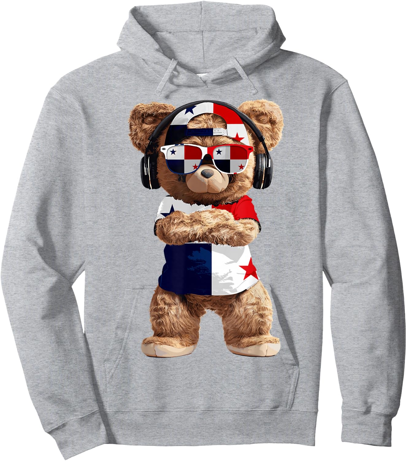 Panama Flag Souvenirs Bear Outfit Products Panamanian Hoodie - Hoodie | Ash