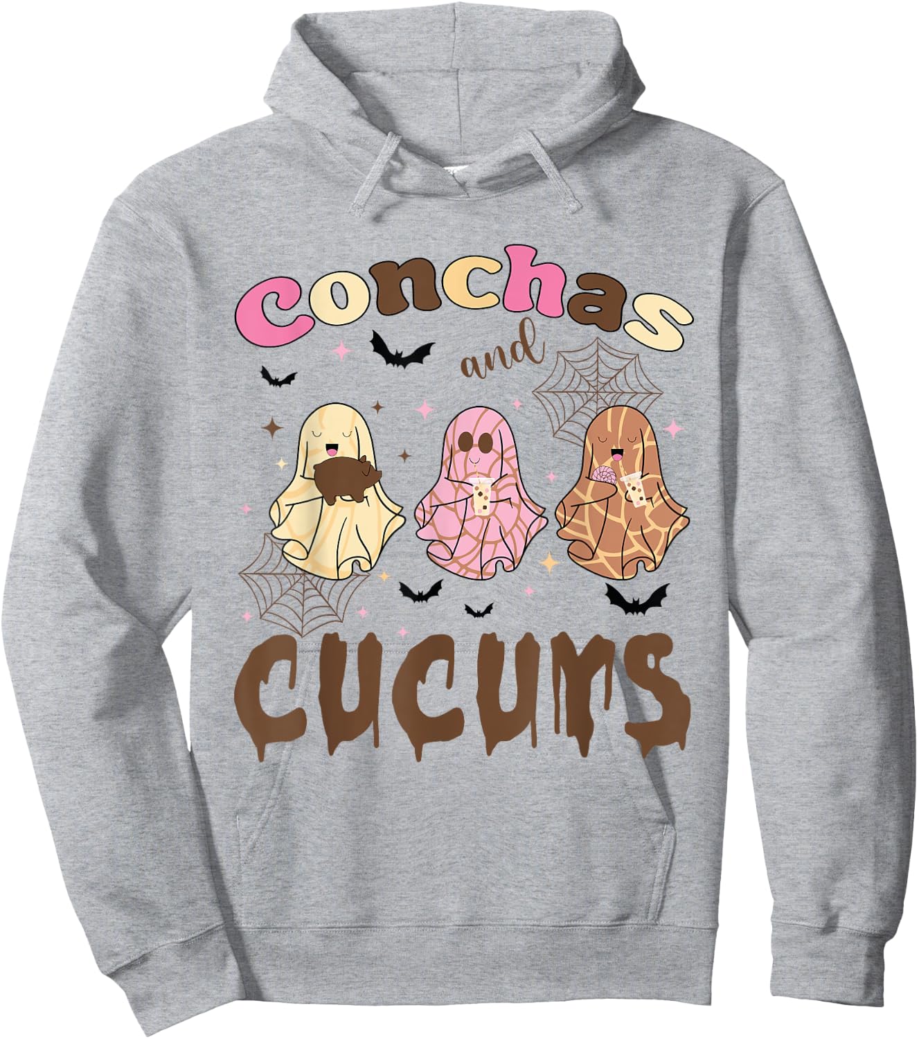 Conchas And Cucuys Funny Halloween Mexican Spooky Ghosts Hoodie - Hoodie | Ash