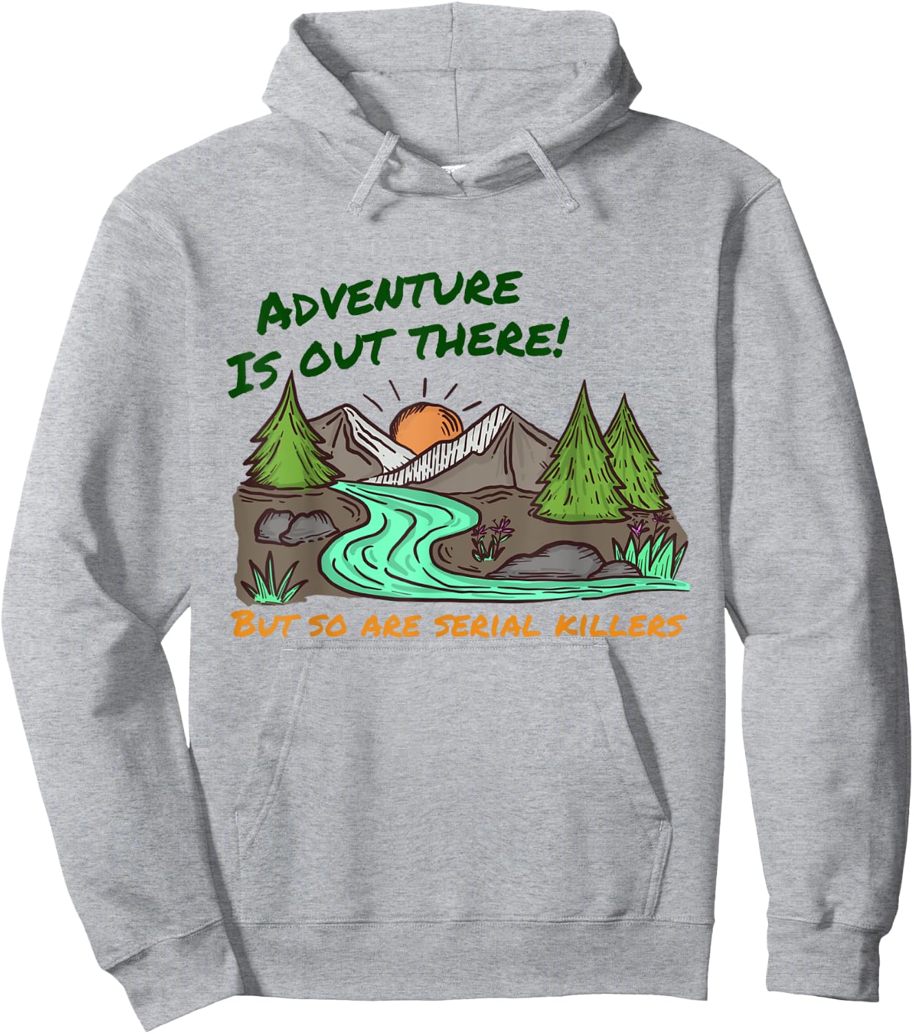 Retro Adventure Is Out There Funny Camping Women Men Gifts Hoodie - Hoodie | Ash