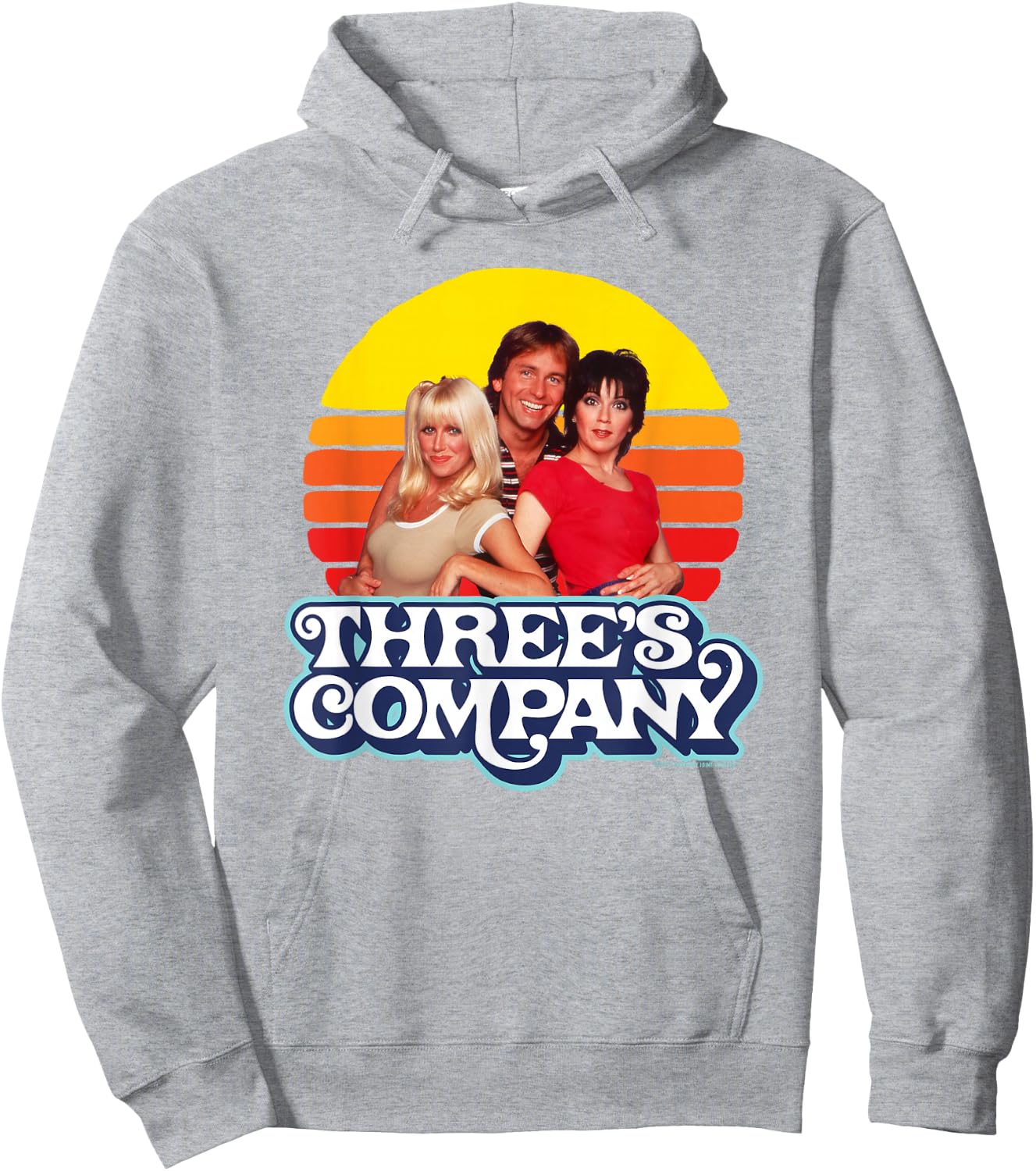 Three's Company Vintage Eighties Sunset Jack Chrissy Janet Hoodie - Hoodie | Ash