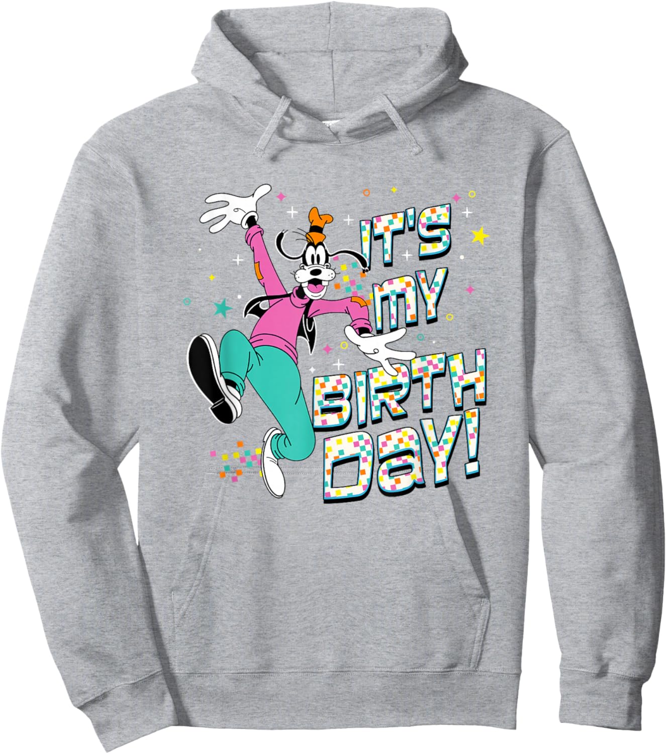 Disney Mickey And Friends It's My Birthday Goofy Logo Hoodie - Hoodie | Ash