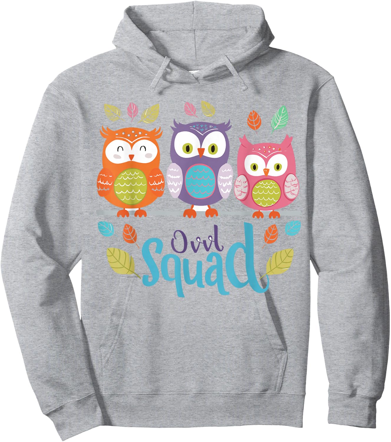 Owl Squad Design for Owl Lover Design | Kids Owl Hoodie - Hoodie | Ash