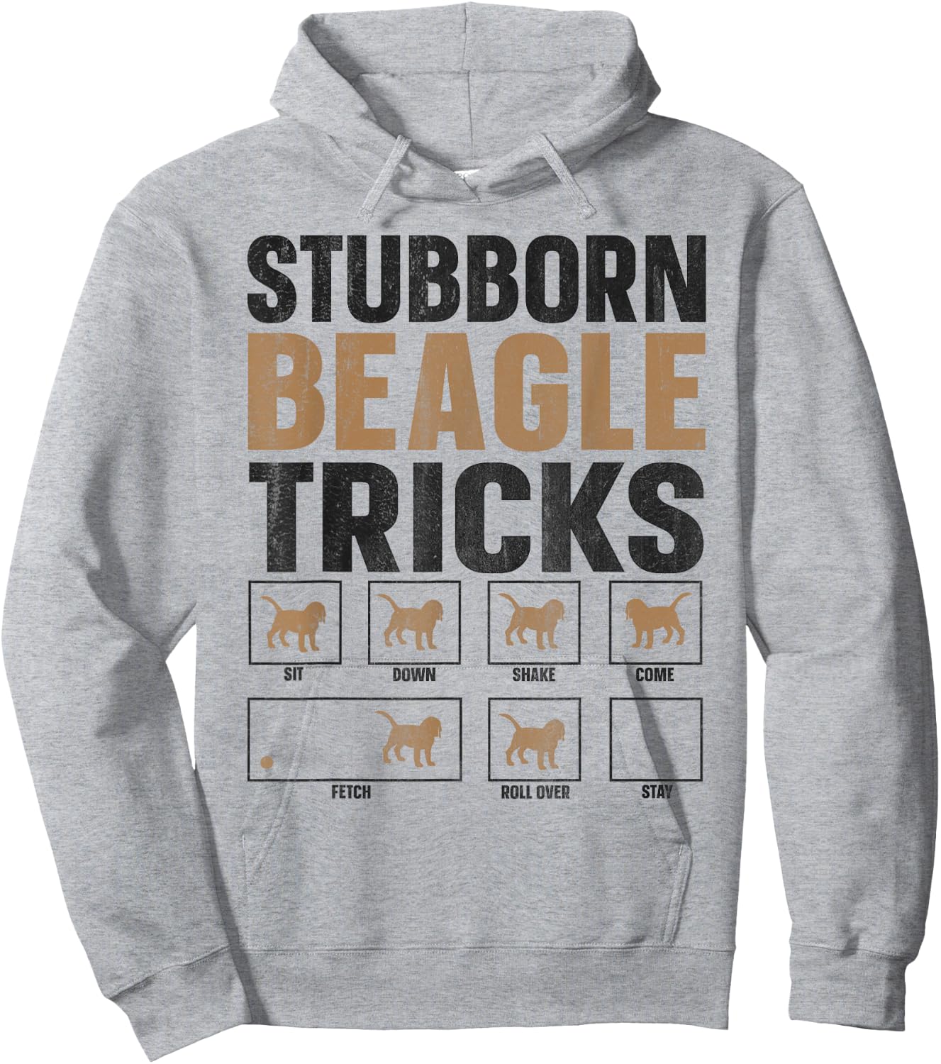 Funny Dog Stubborn Tricks Beagle Owner Women Kids Hoodie - Hoodie | Ash