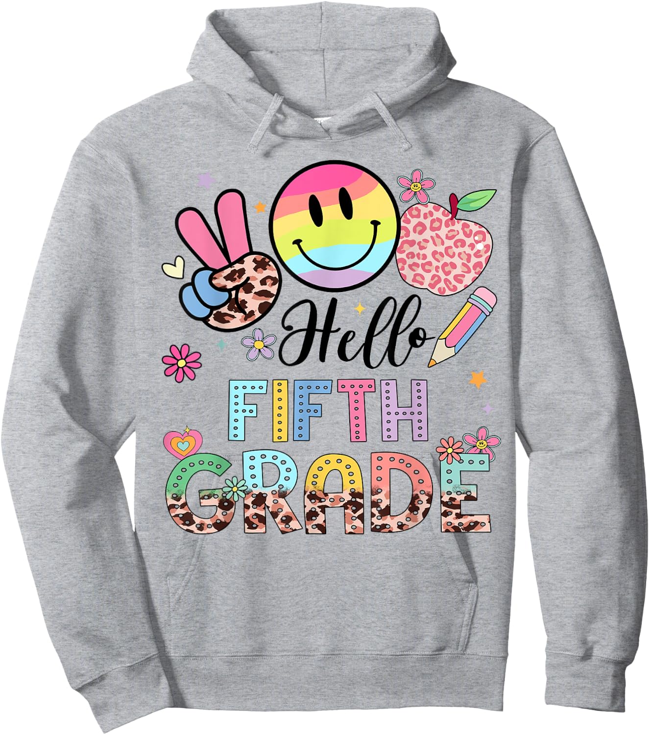 Hello 5th grade Boy Girl Teacher Back To School 5th grade Hoodie - Hoodie | Ash