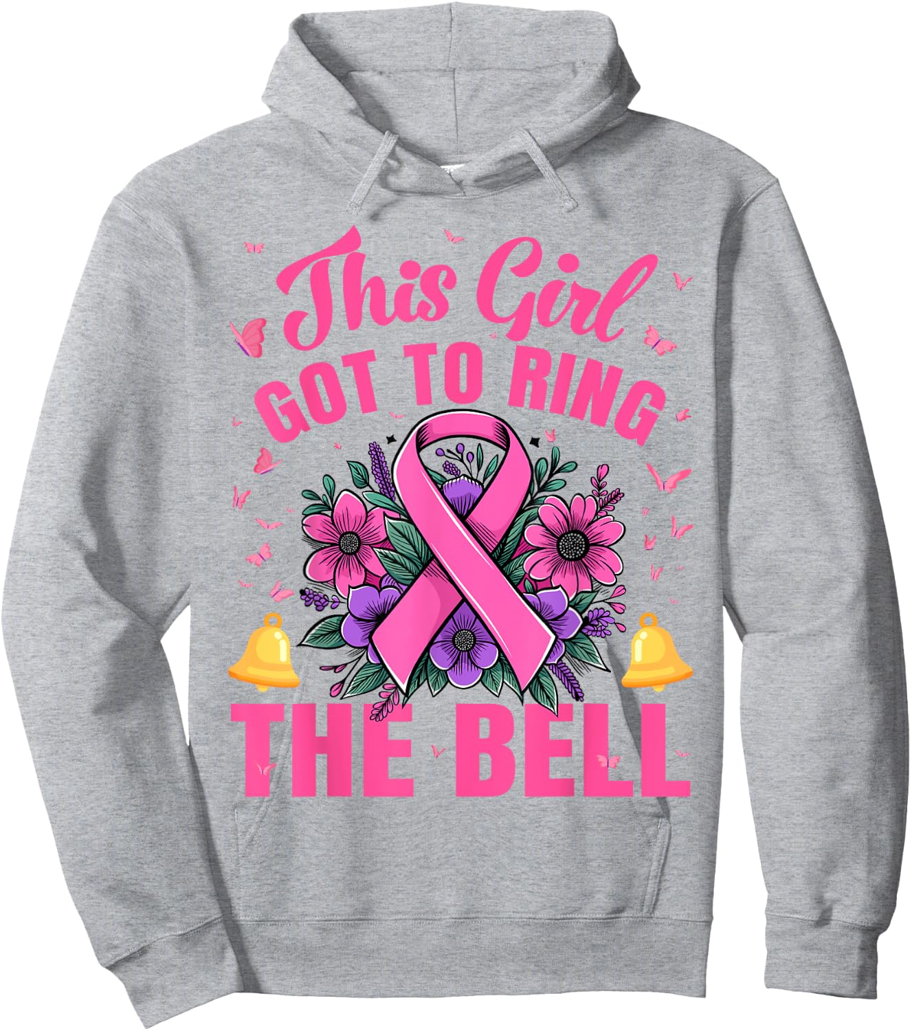 This Girl Got to Ring the Bell Last Chemo Breast Cancer Hoodie - Hoodie | Ash