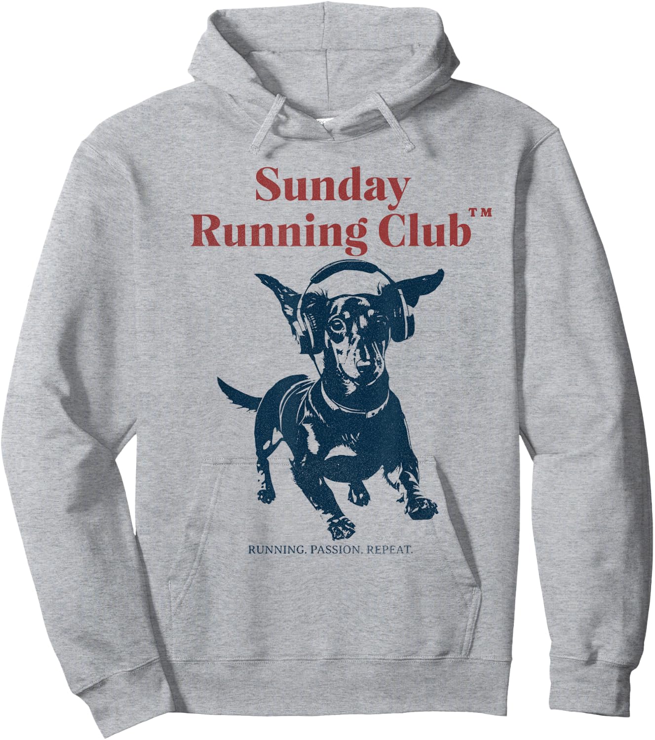 Sunday-Running-Club - Racing Weiner Dachshund Hoodie - Hoodie | Ash