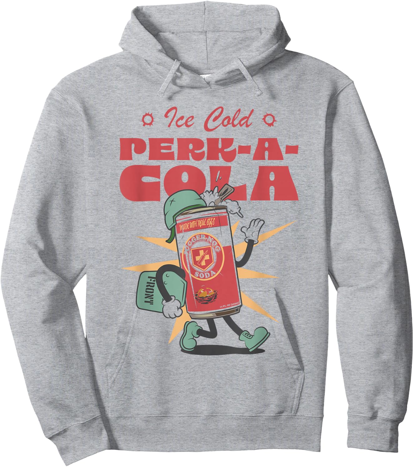 Call of Duty Ice-Cold Juggernog Perk-A-Cola Can Video Game Hoodie - Hoodie | Ash