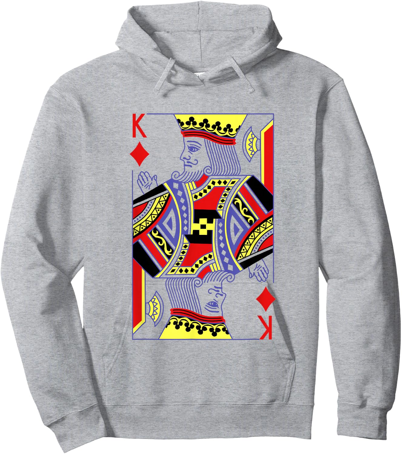 King Of Diamonds Royal Flush Costume Halloween Poker Casino Hoodie - Hoodie | Ash