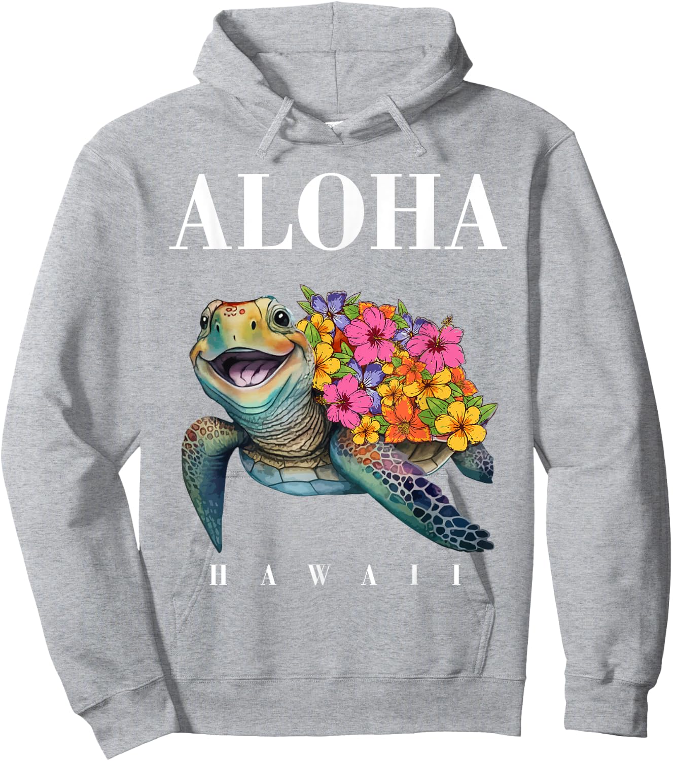 Teen Girl Hawaiian-Shirt Aloha Hawaii Sea Turtle Kids Women Hoodie - Hoodie | Ash