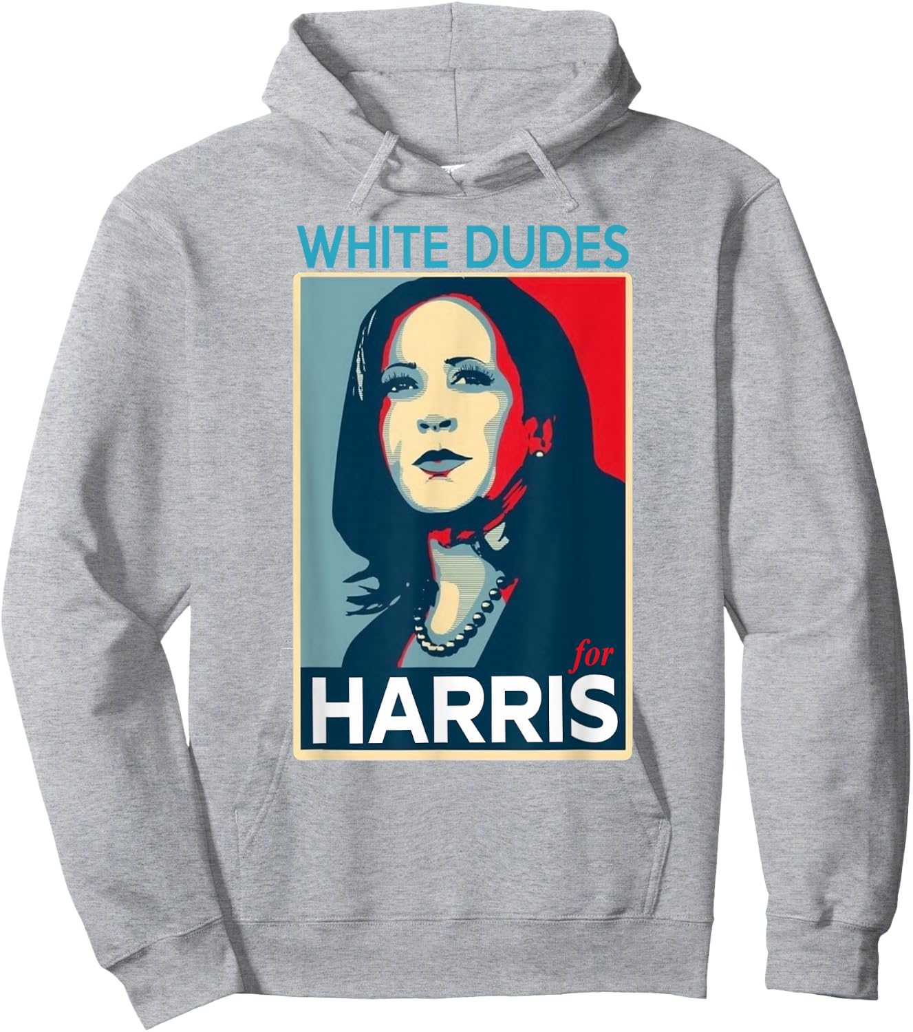 White Dudes For Harris-2024 Hoodie - Hoodie | Ash