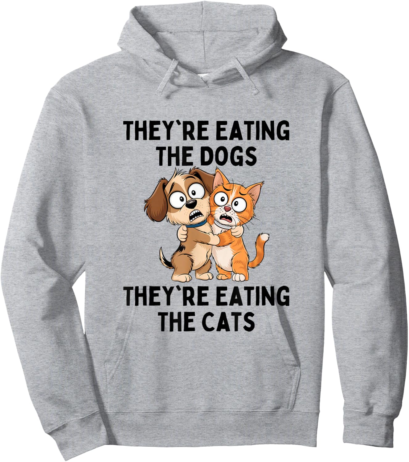 They're Eating The Dogs They're Eating The Cats Hoodie - Hoodie | Ash