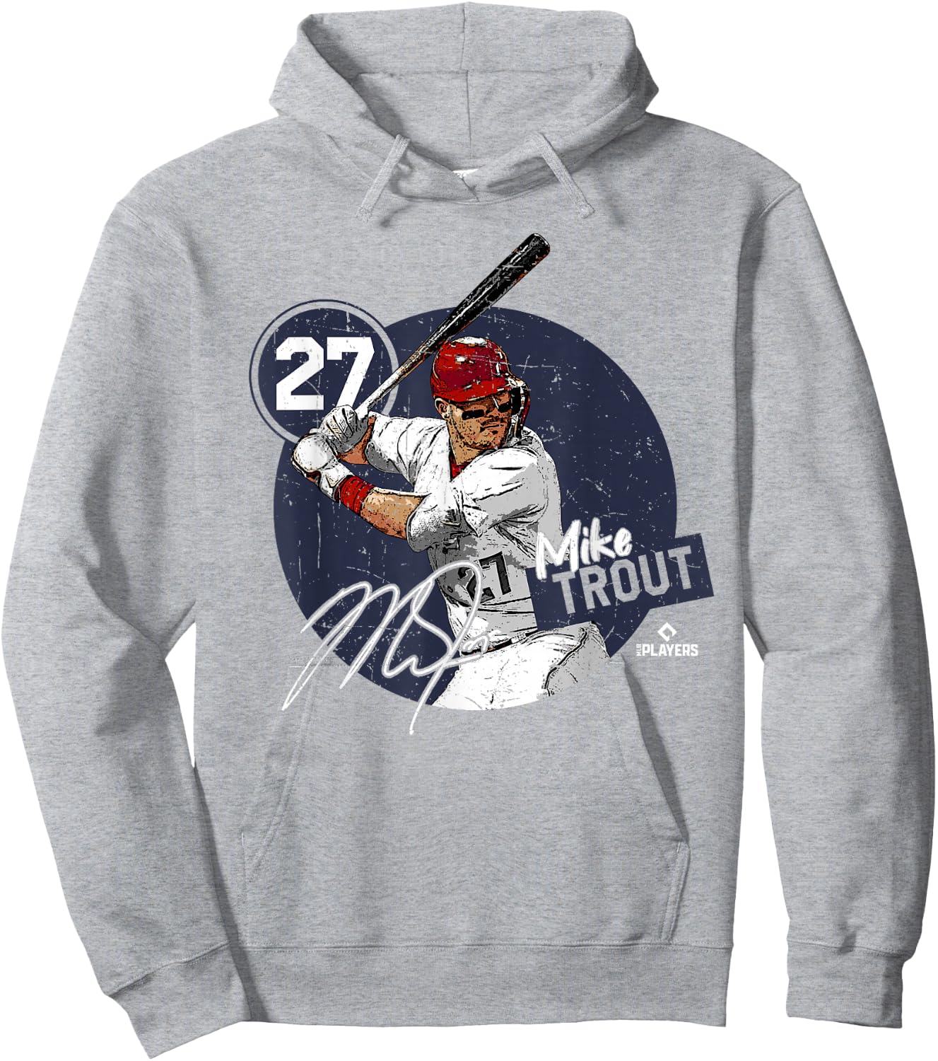 Mike Trout | Los Angeles Baseball MLB Players | MLBTRO4005 Hoodie - Hoodie | Ash