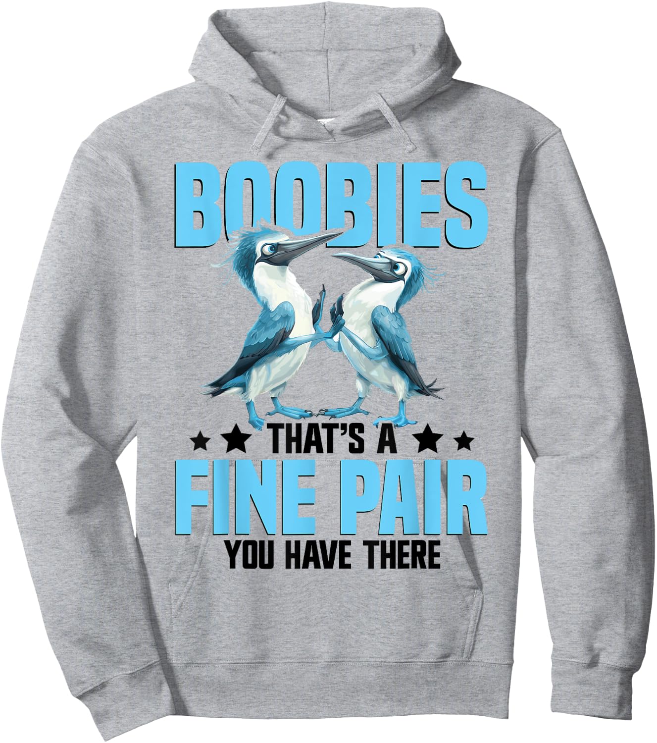 Blue Footed Booby Lover Boobie Bird Plush Blue Foot Booty Hoodie - Hoodie | Ash