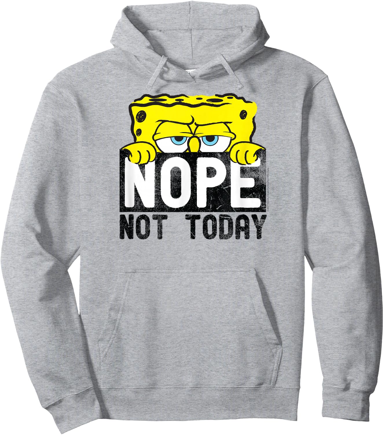 SpongeBob SquarePants - Nope Not Today Hoodie - Hoodie | Ash