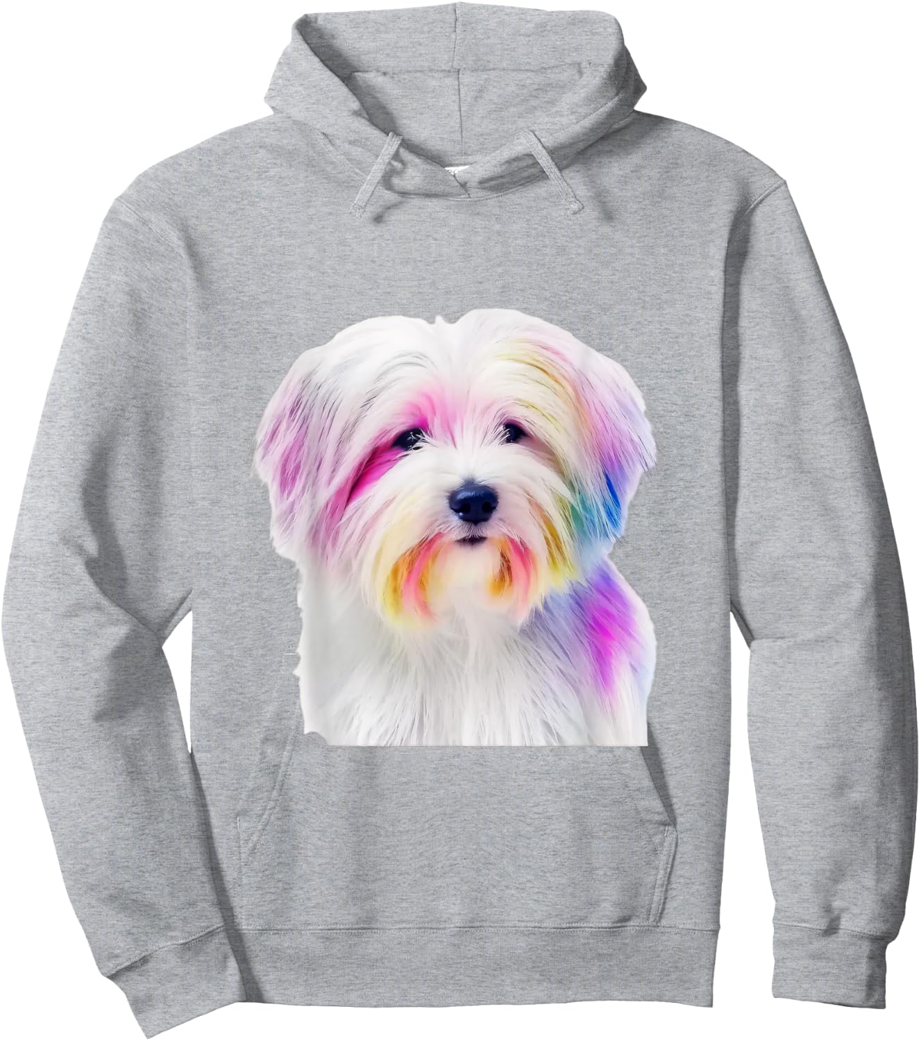 Coton De Tulear Dog Colorful Watercolor Dog Hoodie - Hoodie | Ash