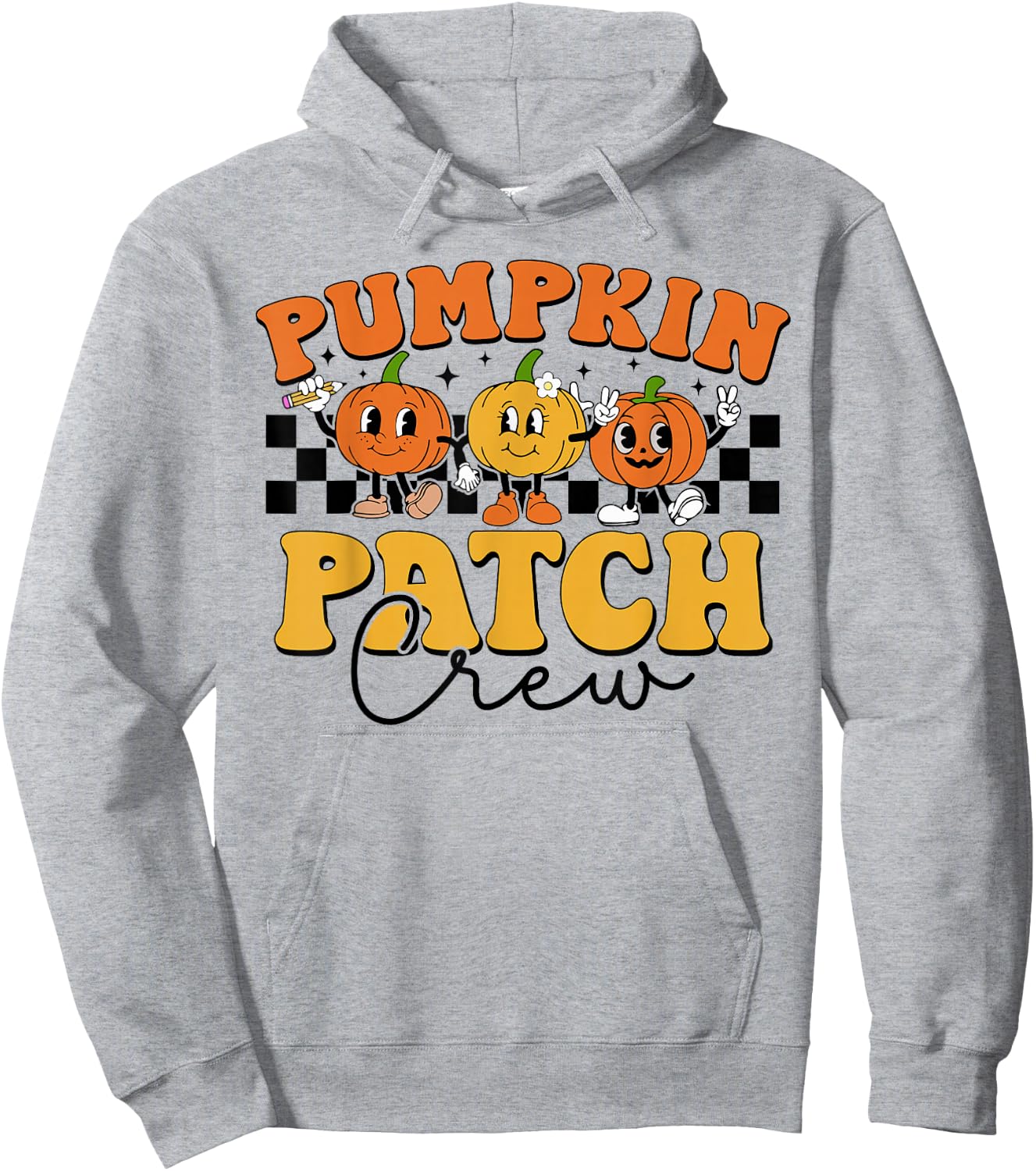Pumpkin Patch Crew Retro Fall Autumn Thanksgiving Hoodie - Hoodie | Ash