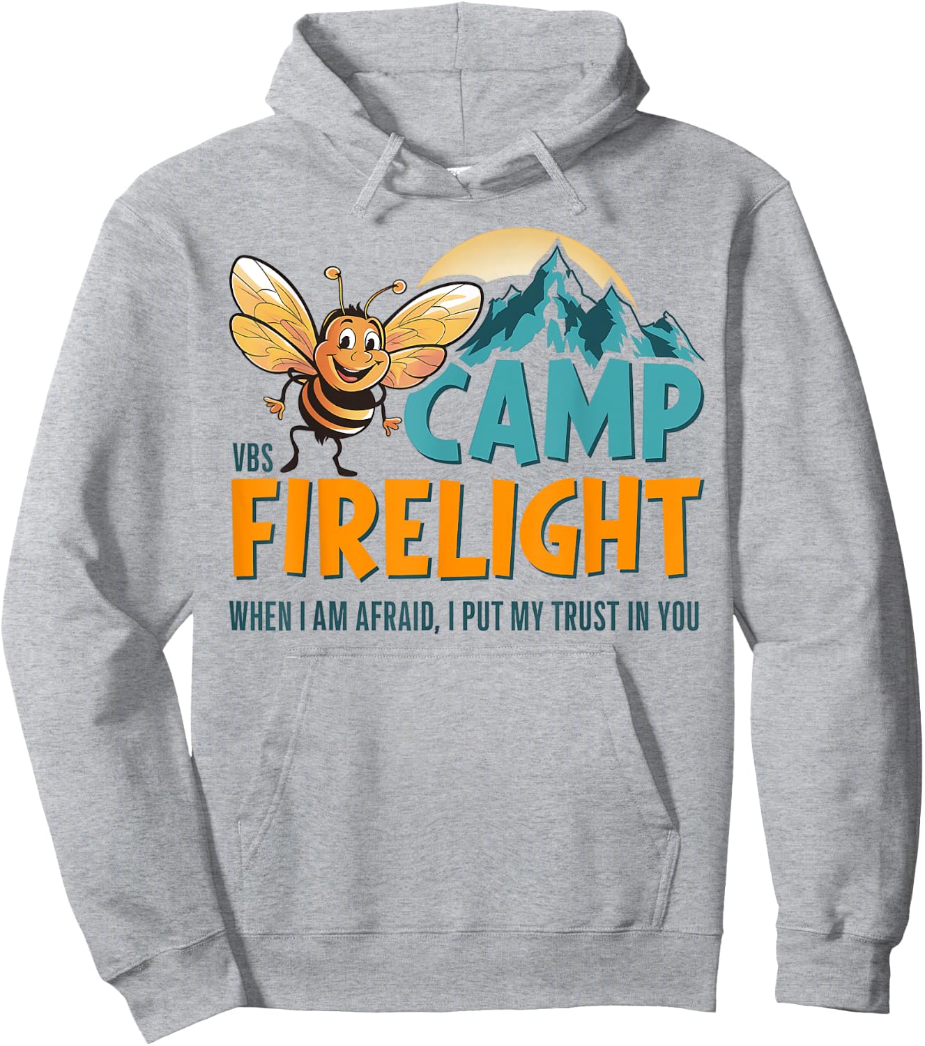 Camp Firelight VBS Camp Vacation Bible School Firework 2024 Hoodie - Hoodie | Ash
