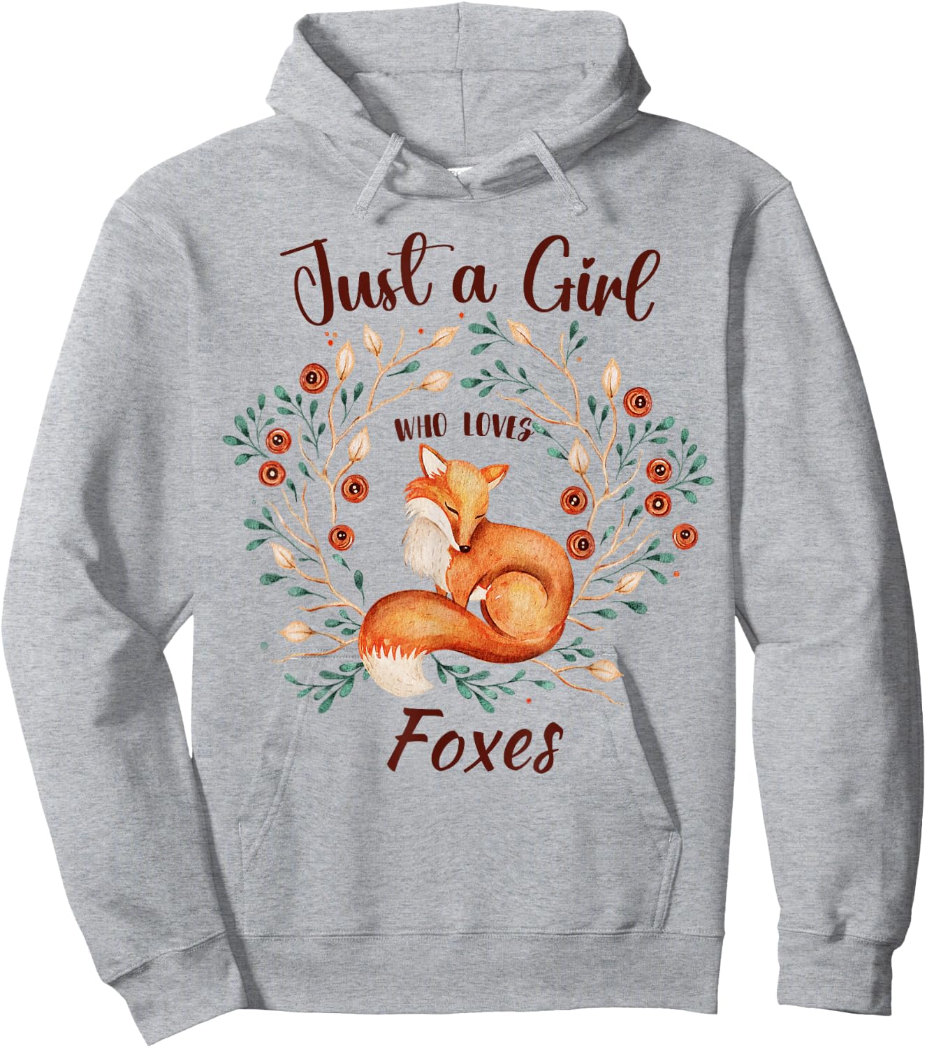 Just a Girl Who Loves Foxes for Girls Wild Animals Women Hoodie - Hoodie | Ash
