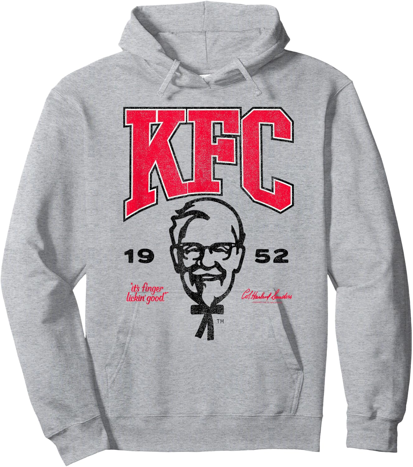 Officially Licensed KFC Colonel Sanders Chicken the Hard Way Hoodie - Hoodie | Ash