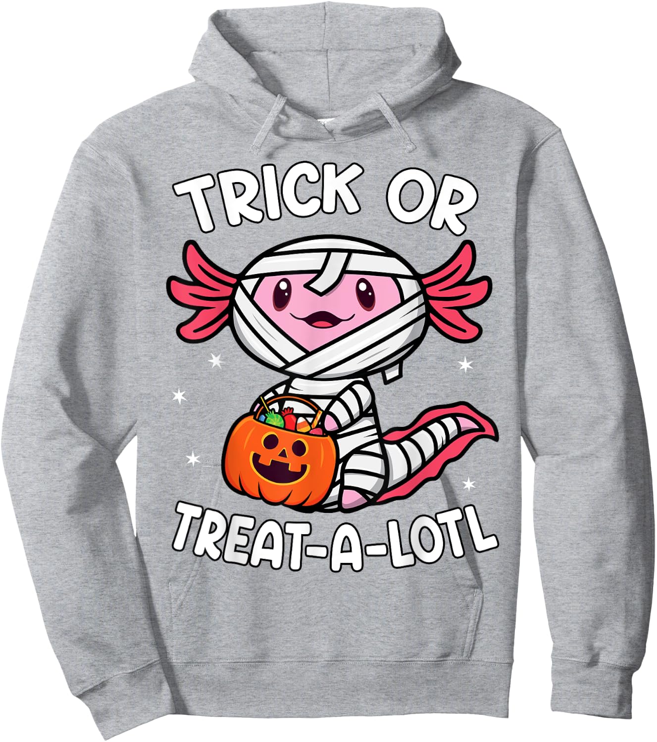 Trick or Treat A Lotl Axolotl Halloween Costume Toddler Kids Hoodie - Hoodie | Ash
