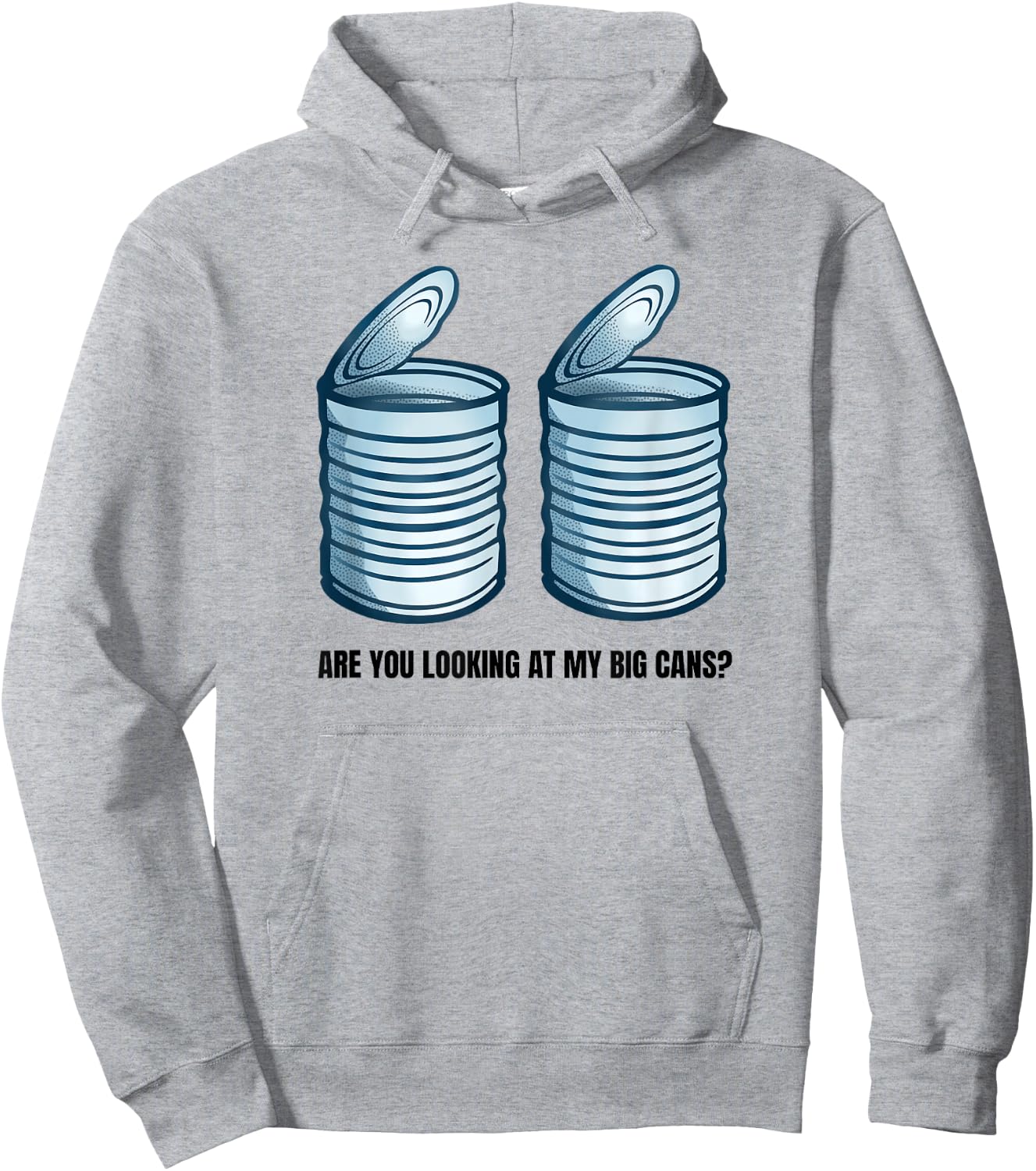 Big Cans Boob Humor Unhinged Funny Embarrassing Airport Hoodie - Hoodie | Ash