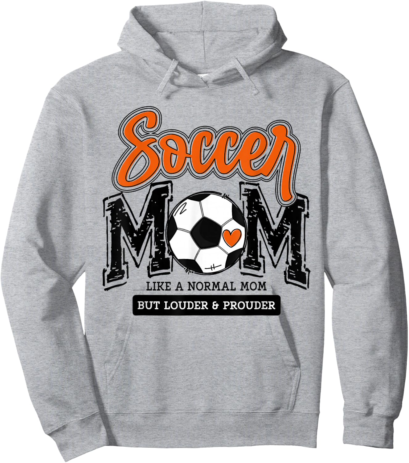Soccer Mom Orange Soccer Player Calls Me Mama Soccer Team Hoodie - Hoodie | Ash