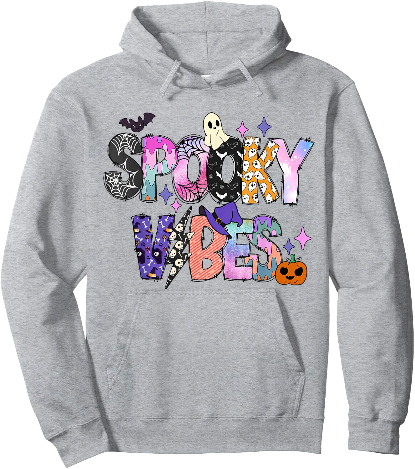 Spooky Vibes Halloween Costume Spooky Season Girl Kid Hoodie - Hoodie | Ash