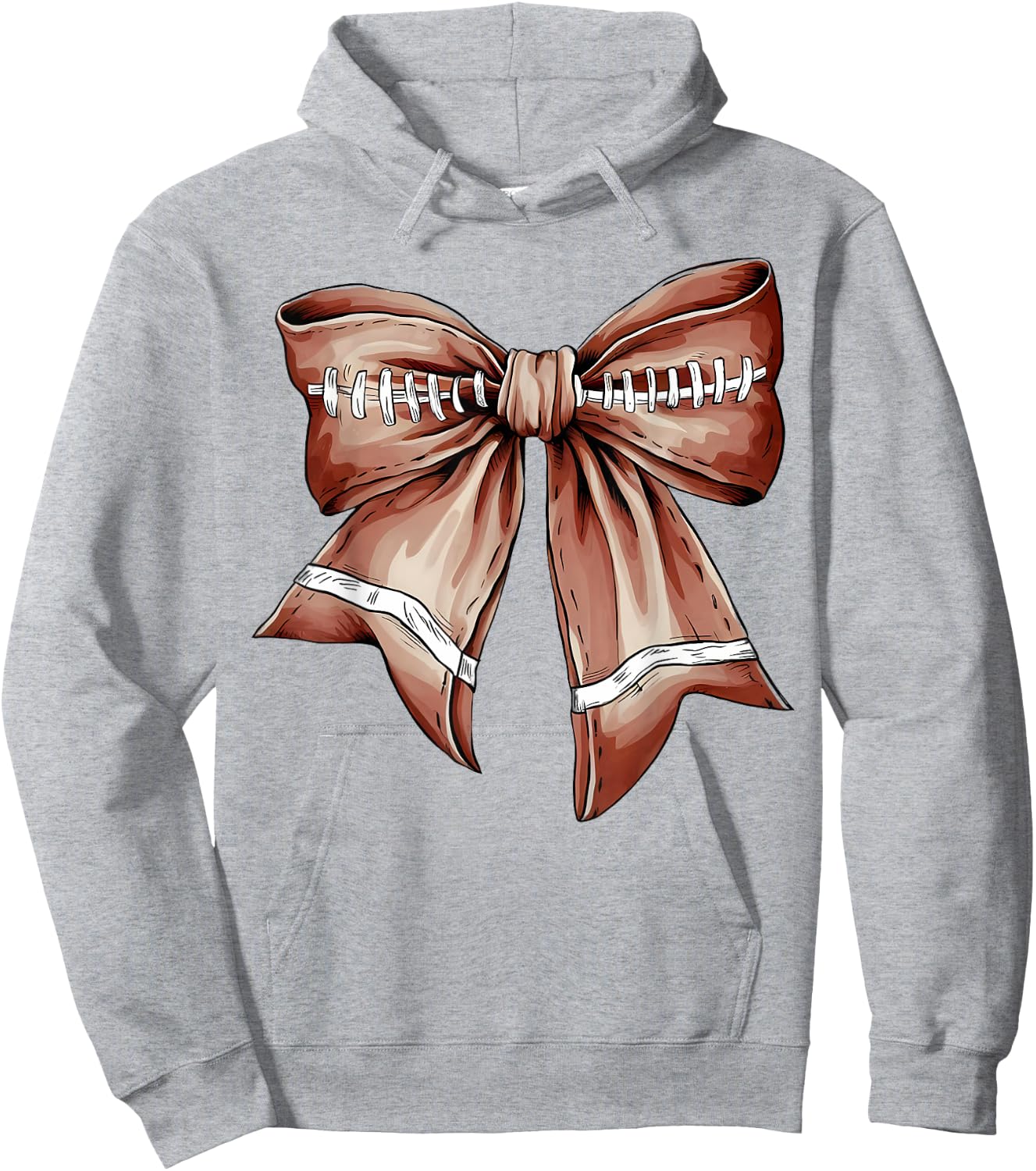 Coquette Football Gameday Thanksgiving Autumn Hoodie - Hoodie | Ash