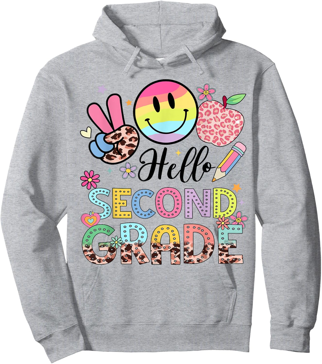Hello 2nd grade Boy Girl Teacher Back To School 2nd grade Hoodie - Hoodie | Ash