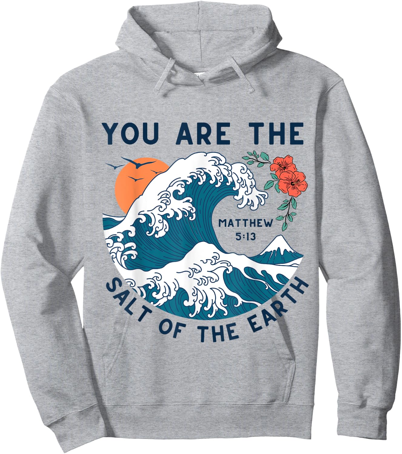 Salt of the Earth Inspirational Christian Bible Verse Retro Hoodie - Hoodie | Ash