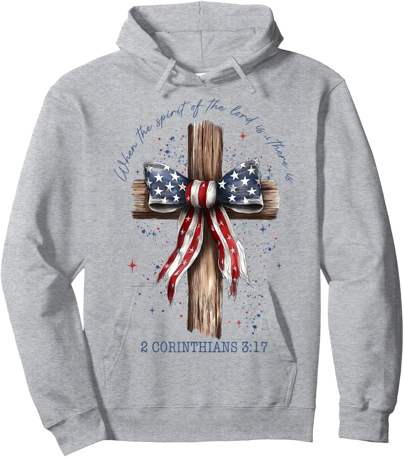 Flag Cross Hoodie - Hoodie | Ash