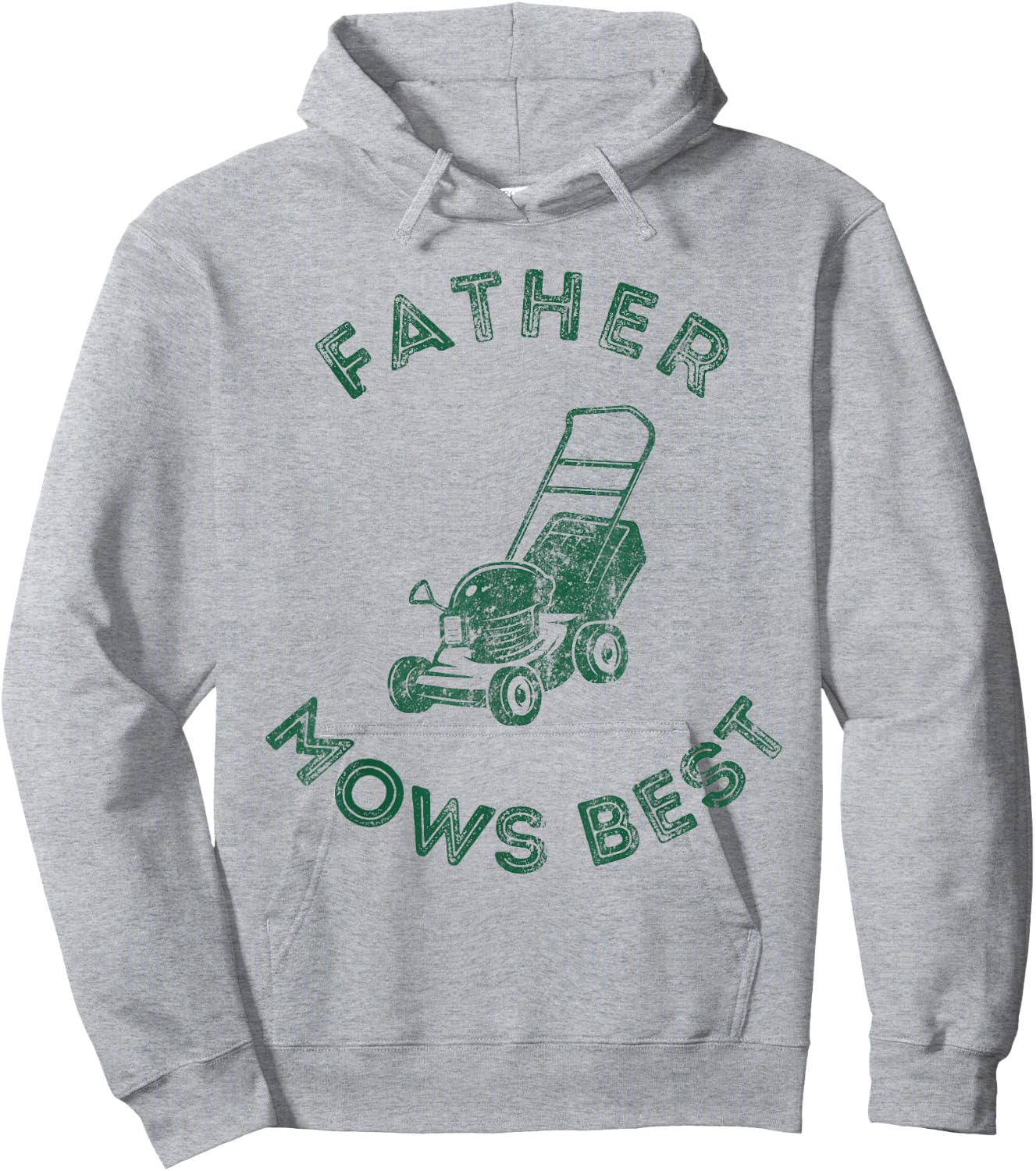 Father Mows Best Lawn Care Dad Mowing Gardener Father's Day Hoodie - Hoodie | Ash