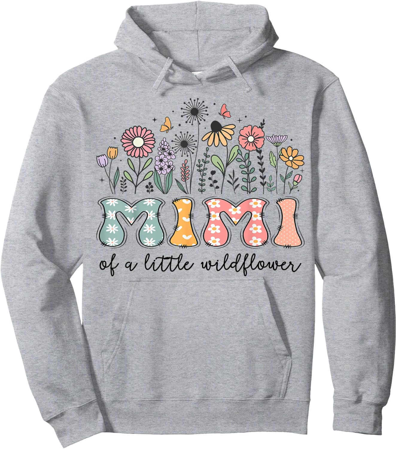 Mimi Of The Little Wildflower Baby Birthday Party Hoodie - Hoodie | Ash