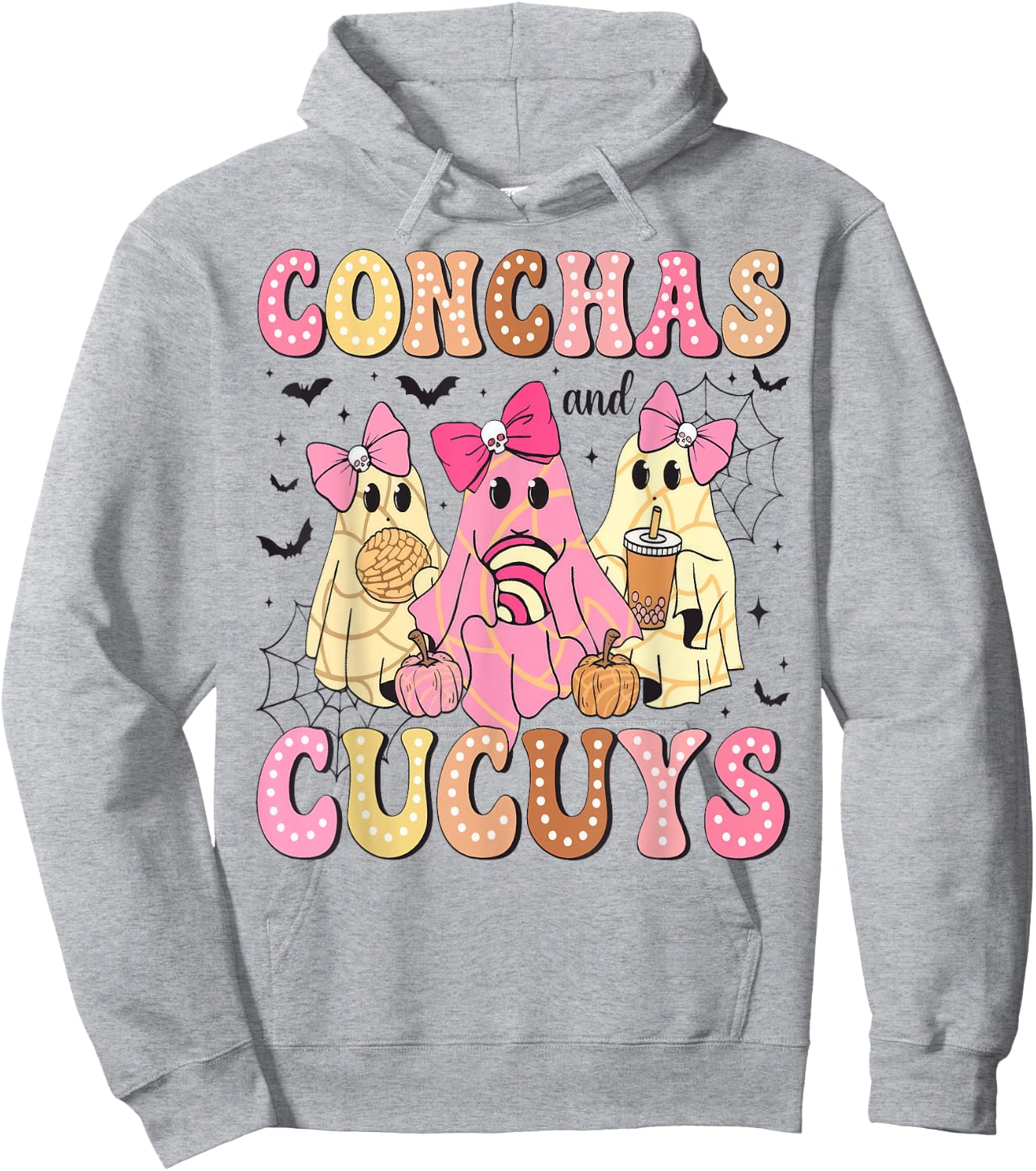 Pantasmas Conchas And Cucuys Ghost Cafe Y Pan Halloween Hoodie - Hoodie | Ash