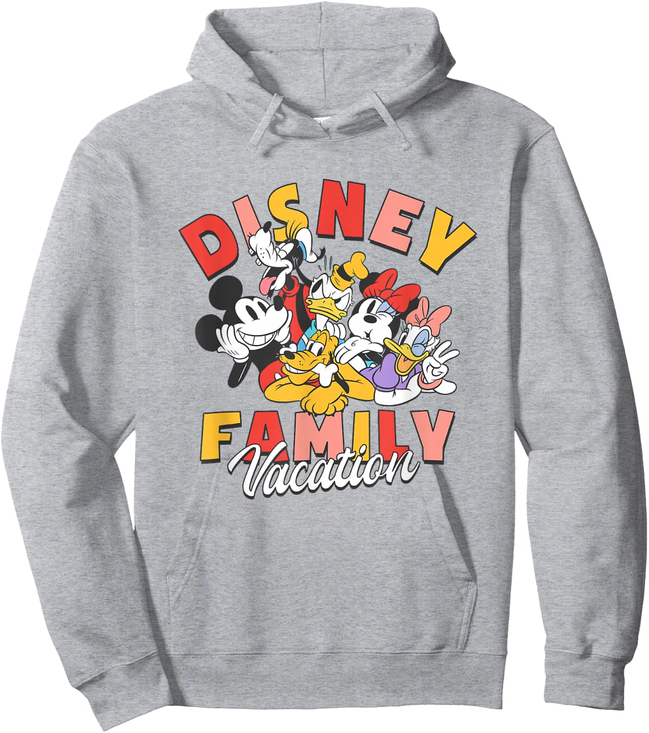 Disney Mickey and Friends Disney Family Vacation Chest Logo Hoodie - Hoodie | Ash