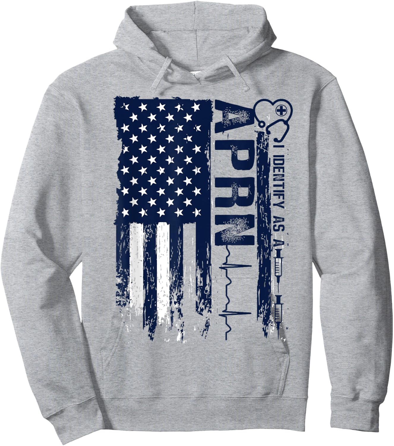APRN Advanced Practice Registered Nurse Americans Patriotic Hoodie - Hoodie | Ash