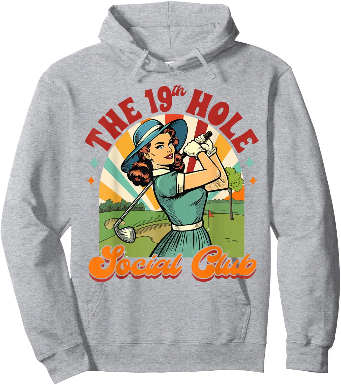 Golf Player Golfer Golf Club The 19th Hole Social Club Hoodie - Hoodie | Ash