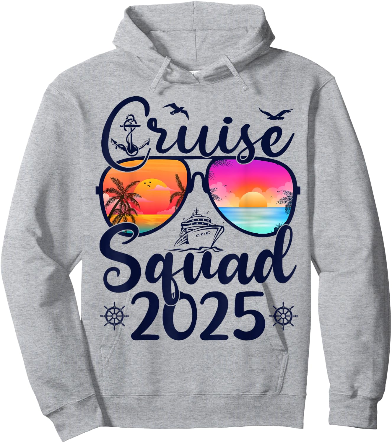 Cruise Squad 2025 Summer Vacation Matching Family Cruise Hoodie - Hoodie | Ash