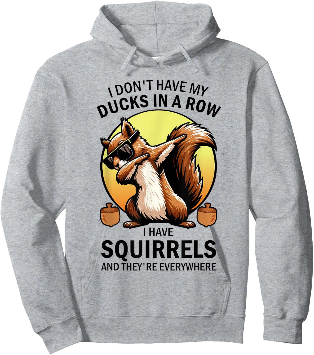 Squirrel I Don't Have My Ducks In A Row I Have Squirrels Hoodie - Hoodie | Ash