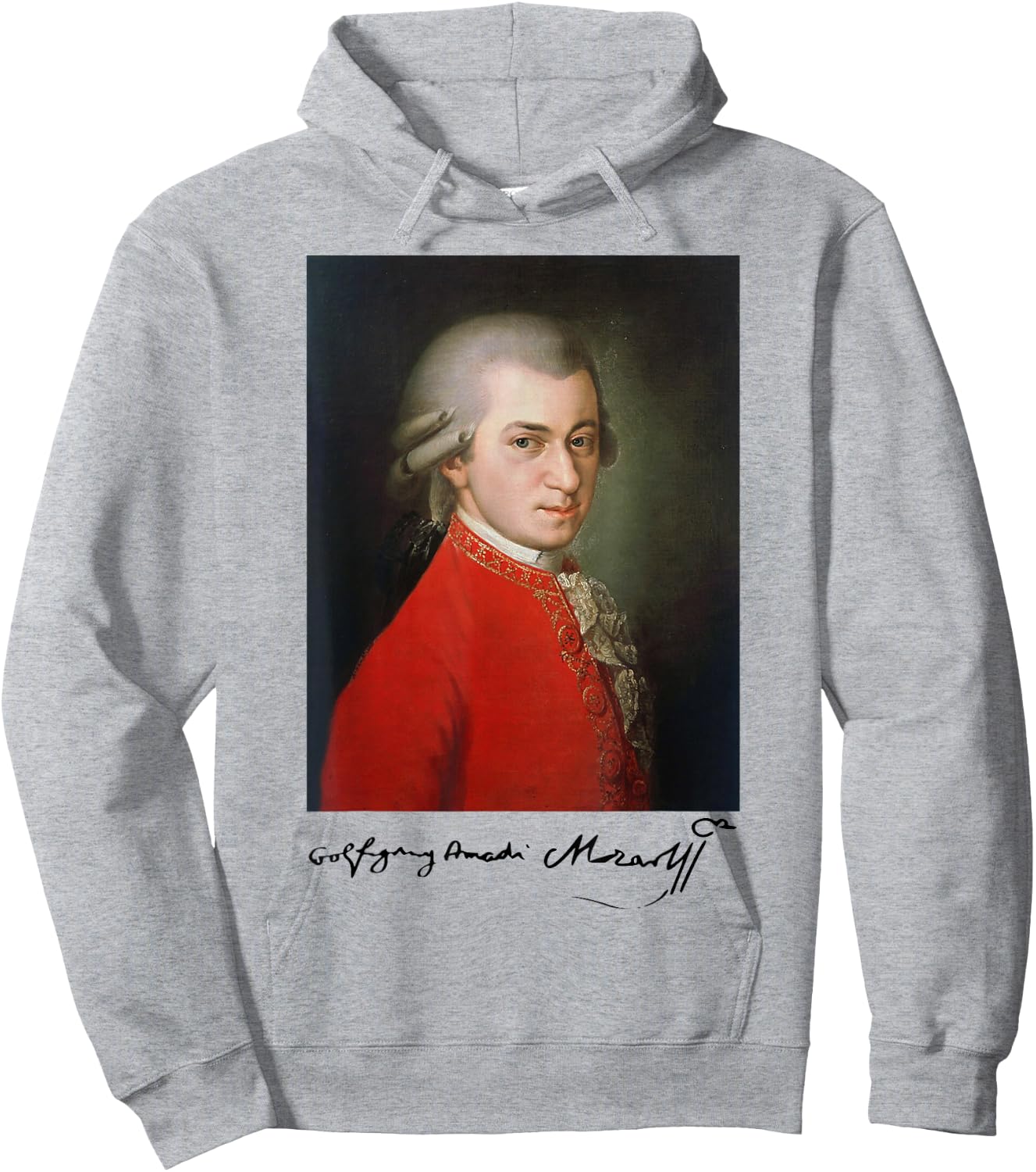Wolfgang Amadeus Mozart - Composer Signature Classical Music Hoodie - Hoodie | Ash