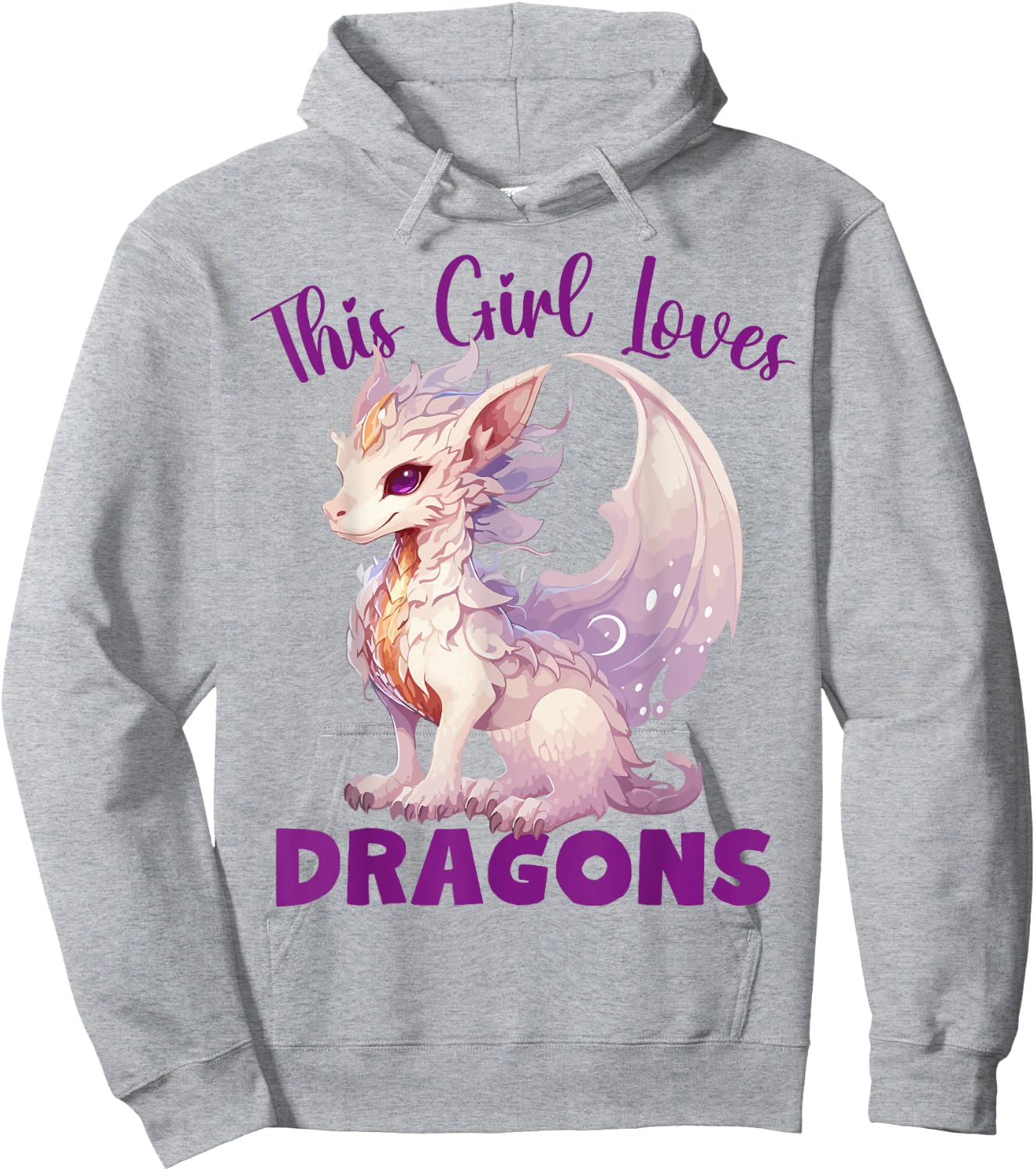 This Girl Loves Dragon for Dragon Loving Girls Hoodie - Hoodie | Ash